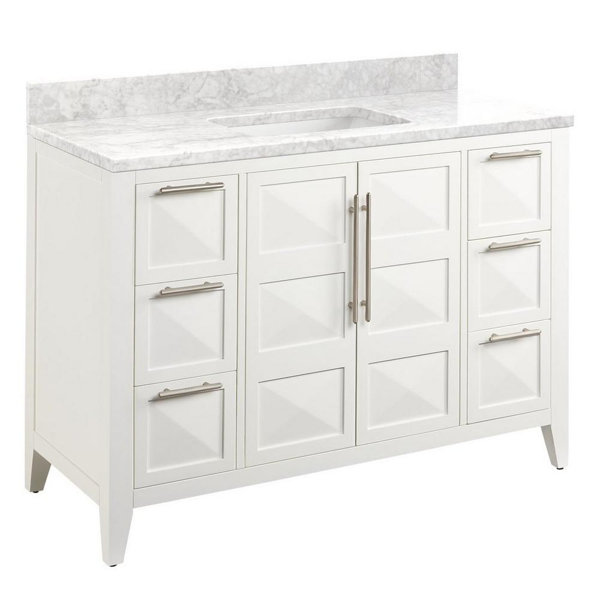 Signature Hardware Holmesdale Vanity With Rect Undermount Sink - Bright ...